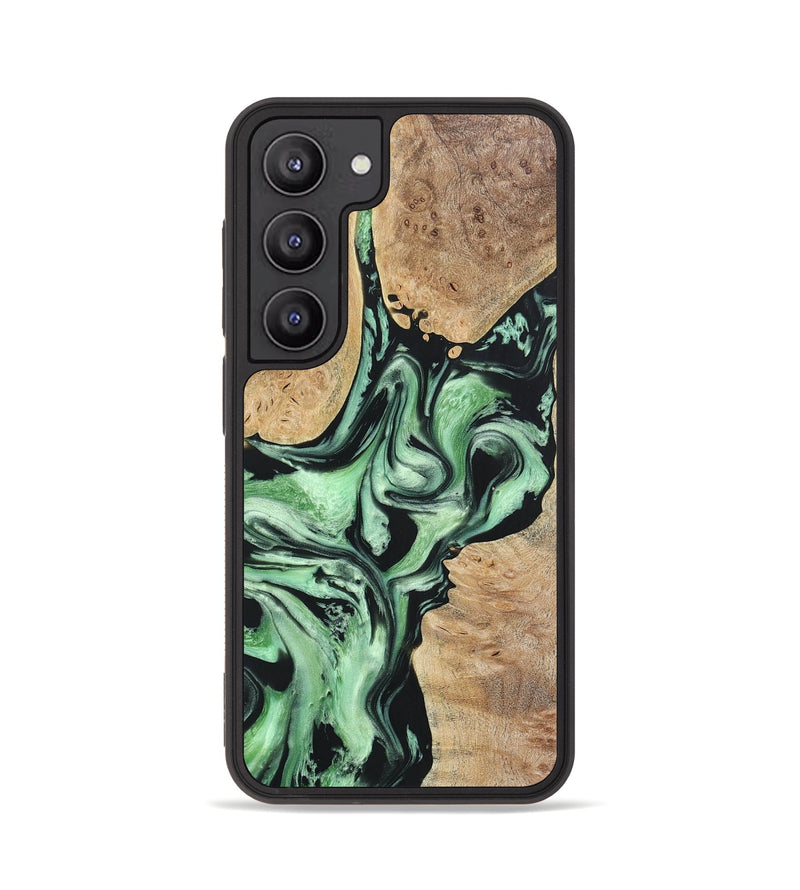 Galaxy S23 Wood+Resin Phone Case - Lorrie (Green, 663260)