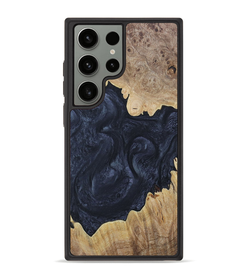 Galaxy S23 Ultra Wood+Resin Phone Case - Ryker (Pure Black, 663316)