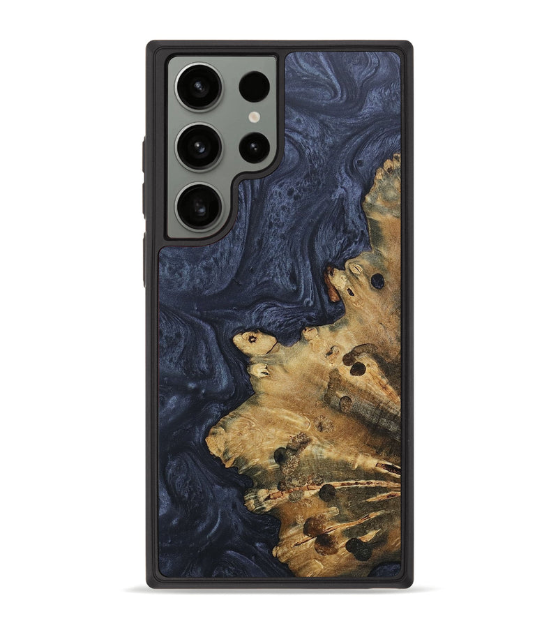 Galaxy S23 Ultra Wood+Resin Phone Case - Sienna (Pure Black, 663328)