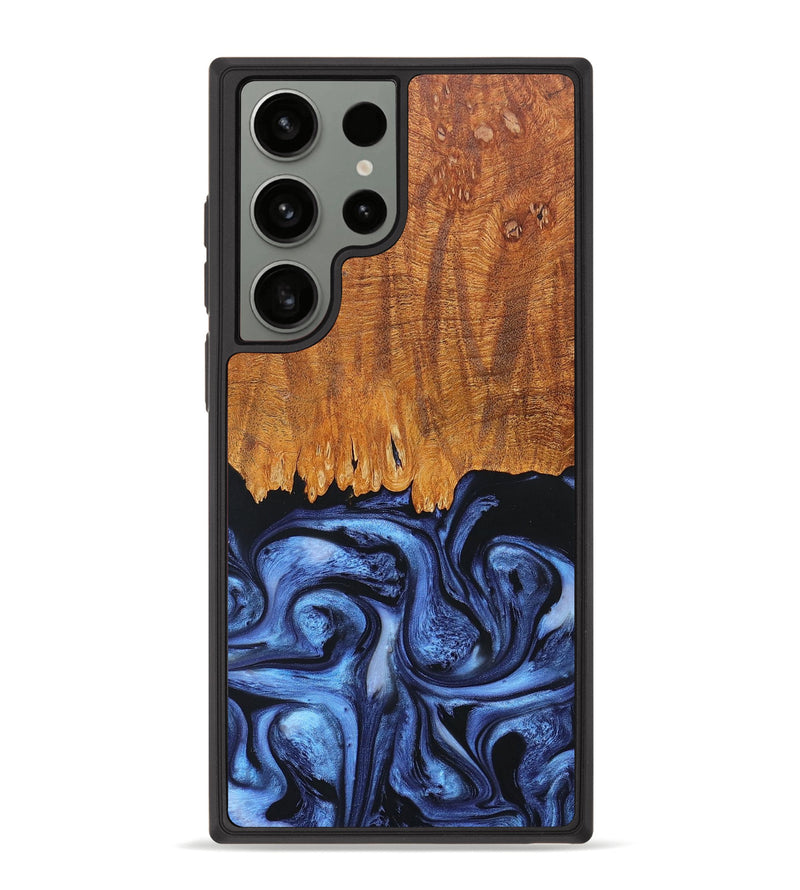 Galaxy S23 Ultra Wood+Resin Phone Case - Adrian (Blue, 663352)