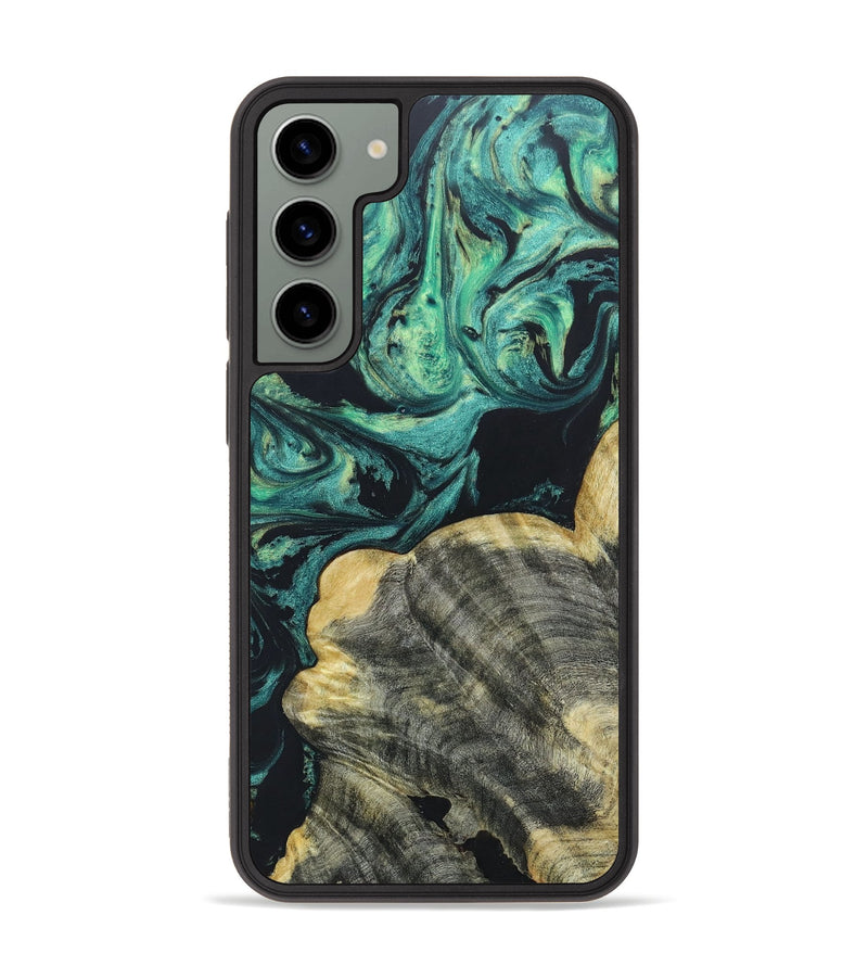 Galaxy S23 Plus Wood+Resin Phone Case - Knox (Green, 663376)