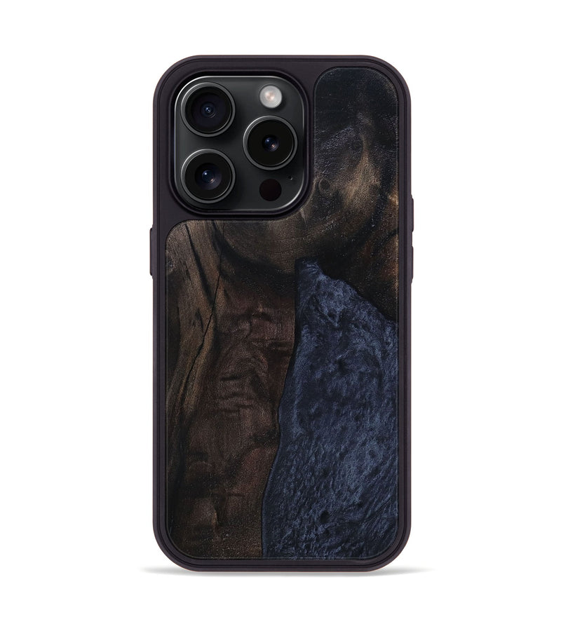 iPhone 15 Pro Wood+Resin Phone Case - Talan (Wood Burl, 663451)