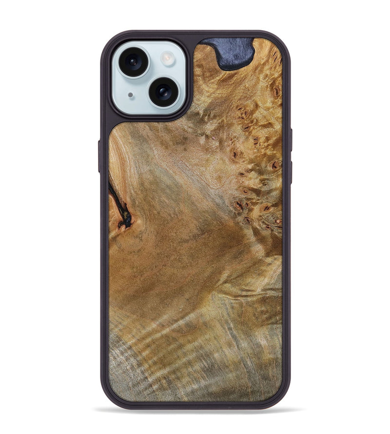 iPhone 15 Plus Wood+Resin Phone Case - Jayceon (Wood Burl, 663458)