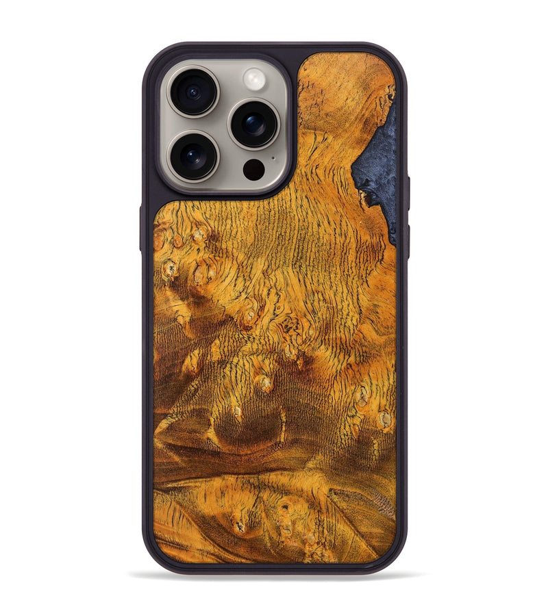 iPhone 15 Pro Max Wood+Resin Phone Case - Antoine (Wood Burl, 663459)