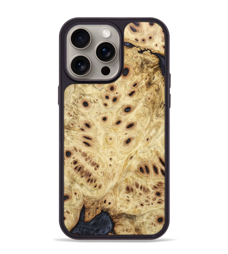 iPhone 15 Pro Max Wood+Resin Phone Case - Victor (Wood Burl, 663461)