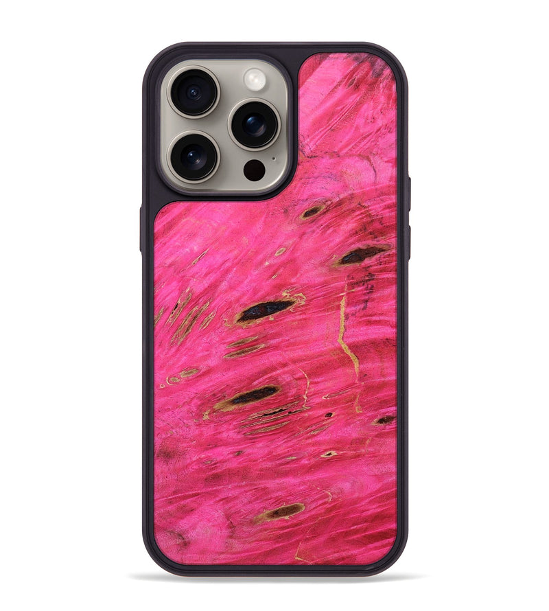 iPhone 15 Pro Max Wood+Resin Phone Case - Kristy (Wood Burl, 663465)