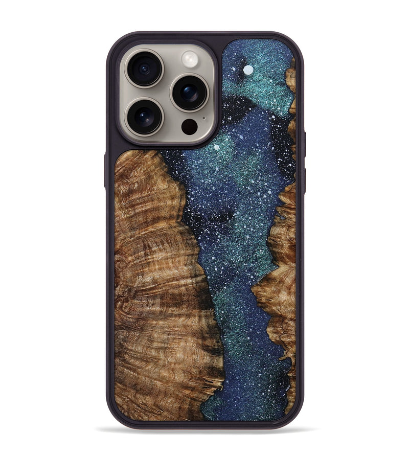 iPhone 15 Pro Max Wood+Resin Phone Case - Zachariah (Cosmos, 663492)