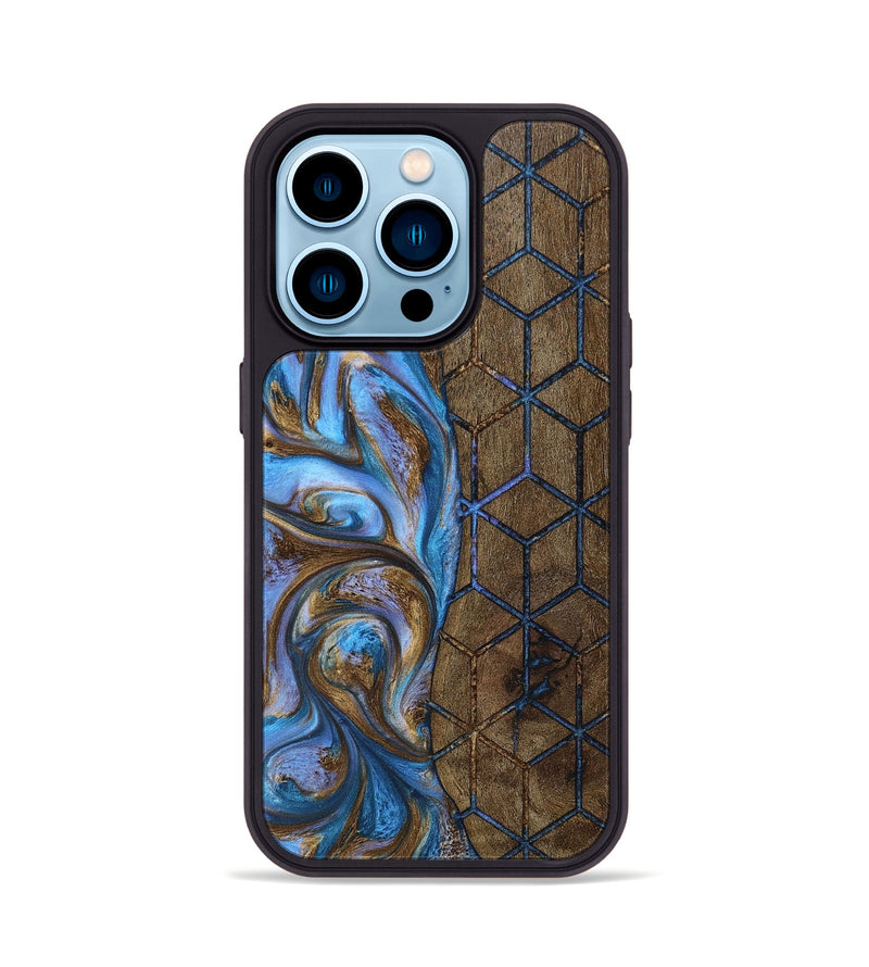iPhone 14 Pro Wood+Resin Phone Case - Shaq (Pattern, 663511)