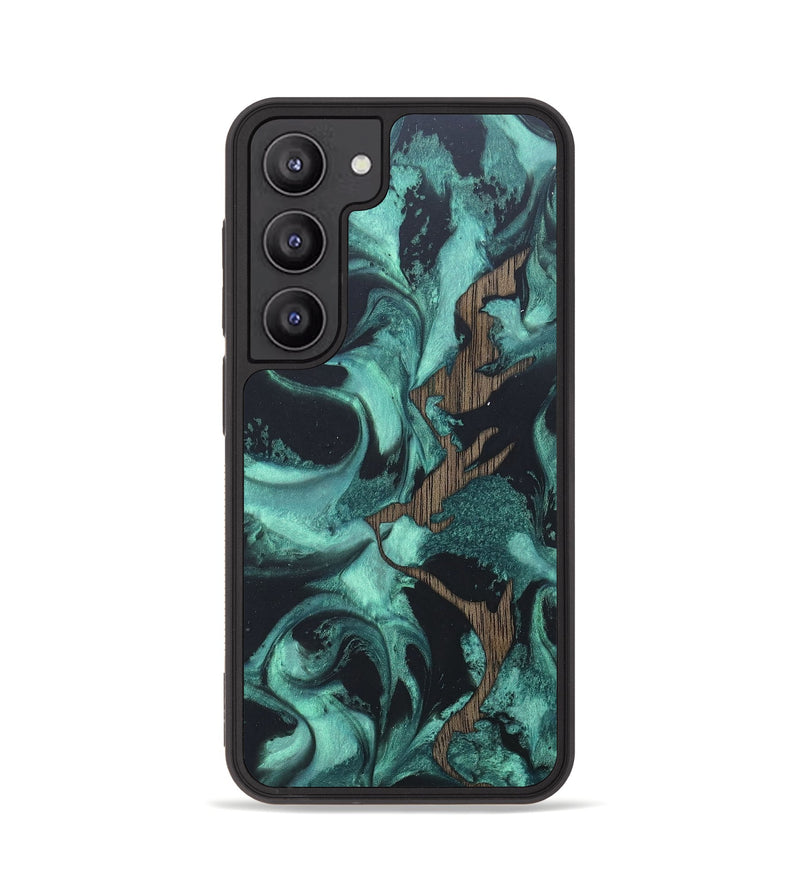 Galaxy S23 Wood+Resin Phone Case - Essie (Green, 663606)