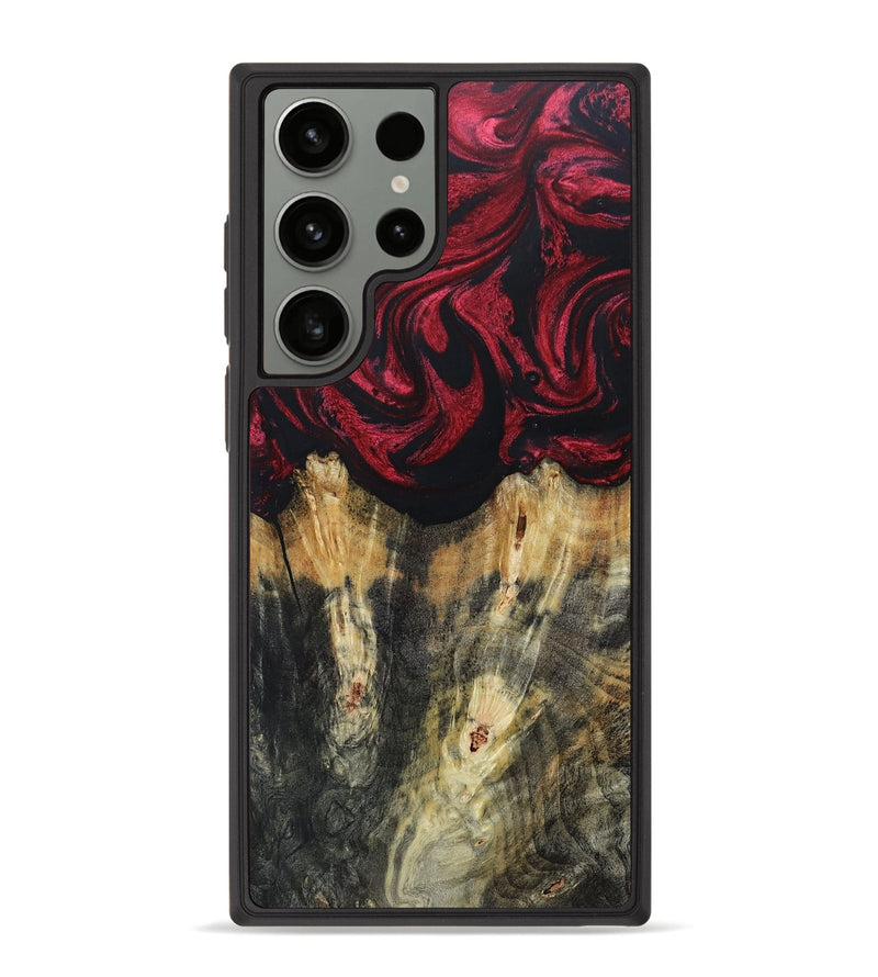 Galaxy S23 Ultra Wood+Resin Phone Case - Katlyn (Red, 663647)