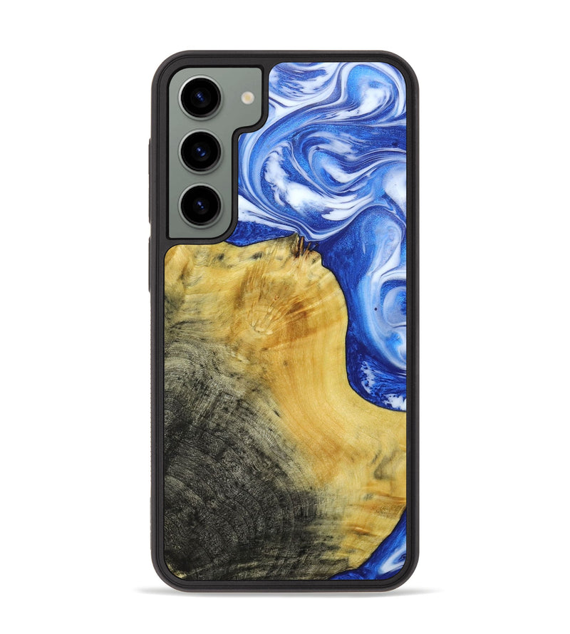 Galaxy S23 Plus Wood+Resin Phone Case - Kristy (Blue, 663827)