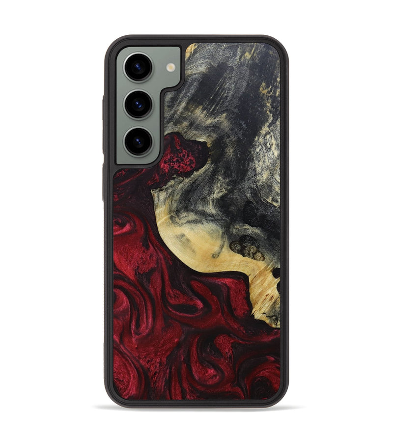 Galaxy S23 Plus Wood+Resin Phone Case - Elsie (Red, 663843)
