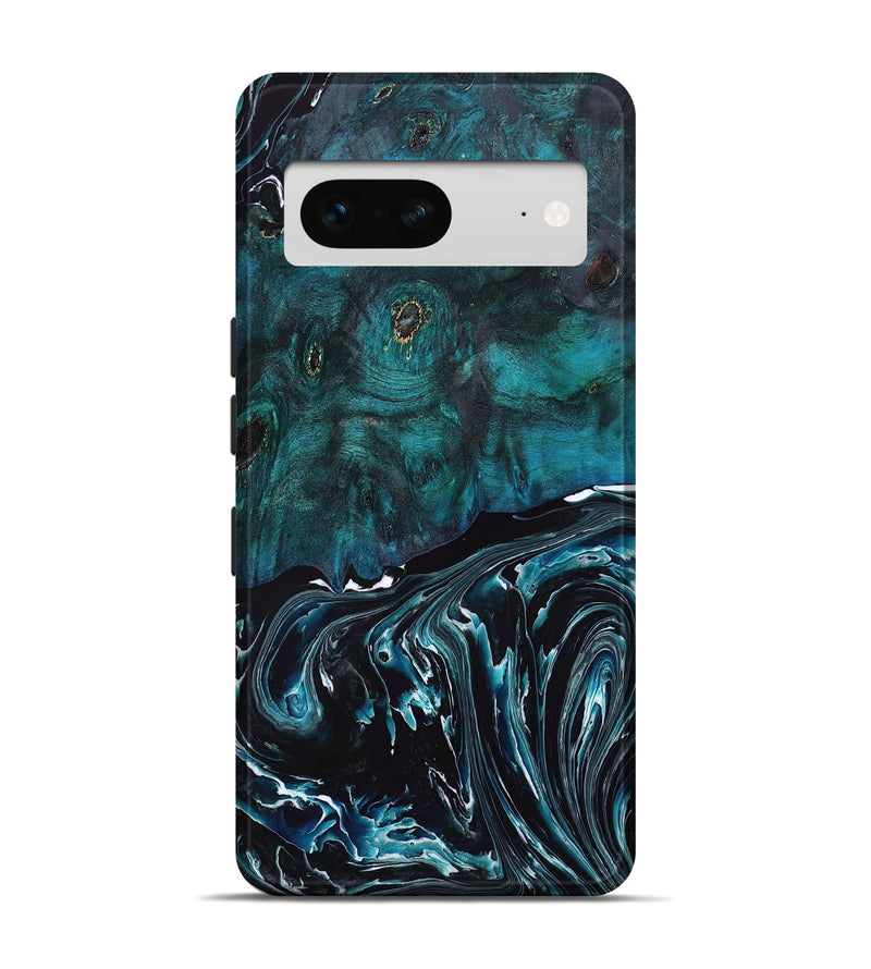Pixel 7 Wood+Resin Live Edge Phone Case - Hayes (Green, 663897)