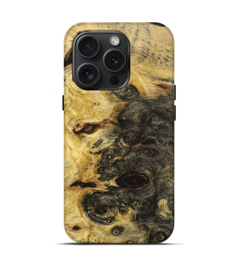 iPhone 15 Pro Burl Wood Live Edge Phone Case - Shirley (Wood Burl, 663900)