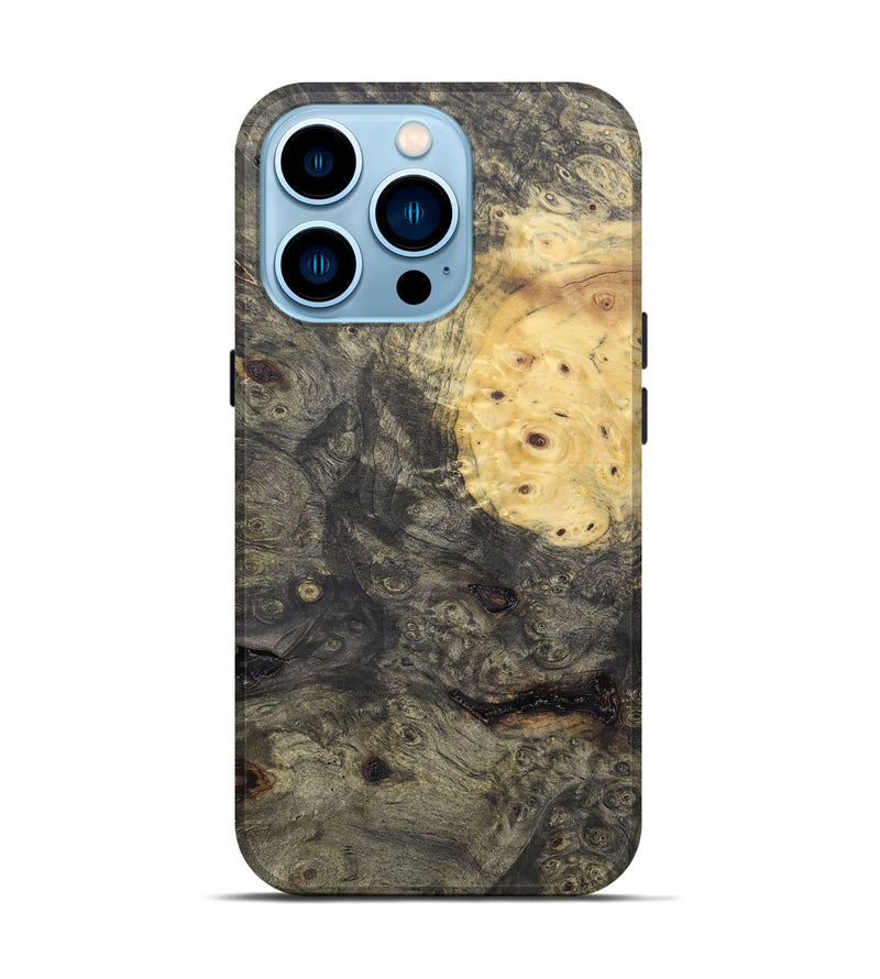 iPhone 14 Pro Wood+Resin Live Edge Phone Case - Silas (Wood Burl, 663956)