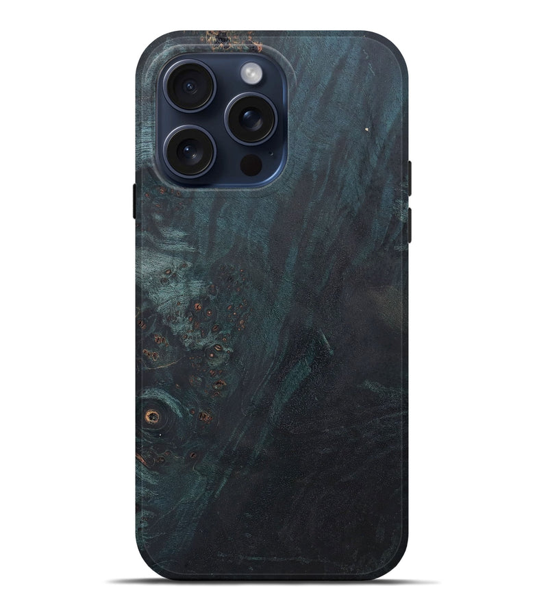iPhone 15 Pro Max Wood+Resin Live Edge Phone Case - Goldie (Wood Burl, 663961)