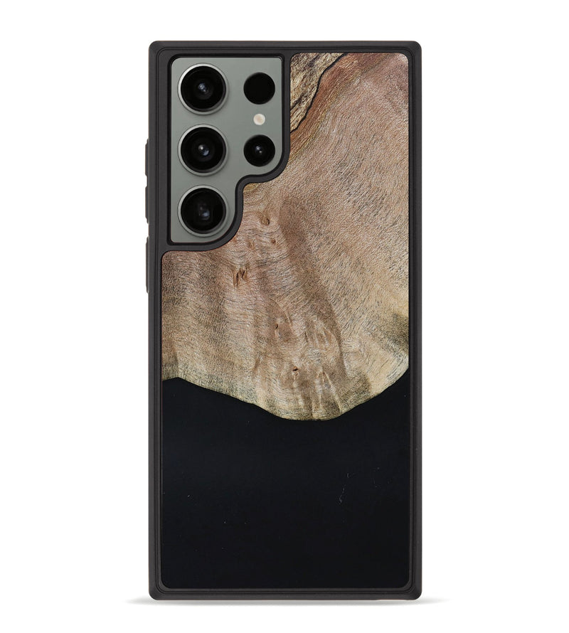 Galaxy S23 Ultra Wood+Resin Phone Case - Ashleigh (Pure Black, 664053)