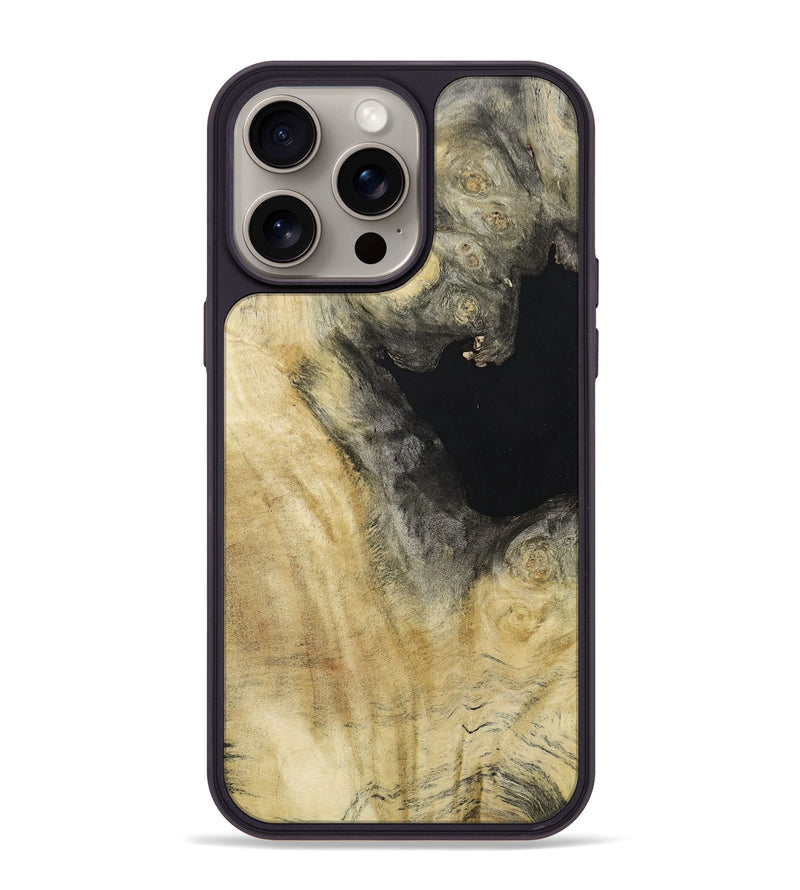 iPhone 15 Pro Max Wood+Resin Phone Case - Anastasia (Wood Burl, 664079)