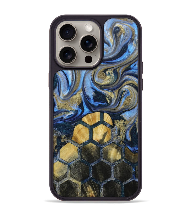 iPhone 15 Pro Max Wood+Resin Phone Case - Lilith (Pattern, 664111)