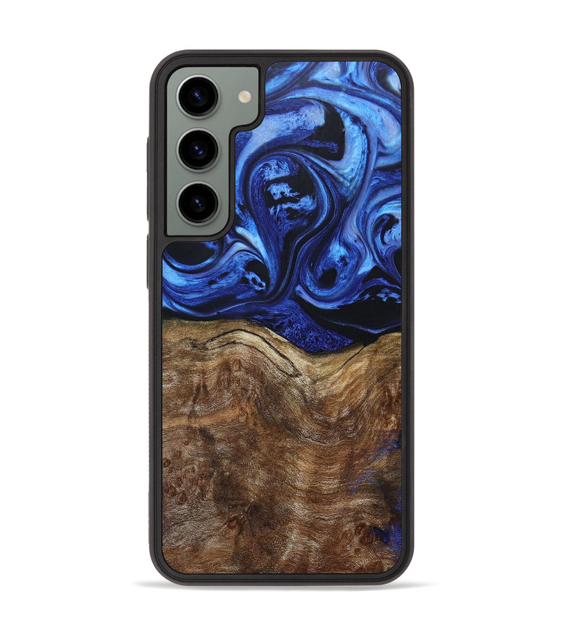 Galaxy S23 Plus Wood+Resin Phone Case - Dewey (Blue, 664183)