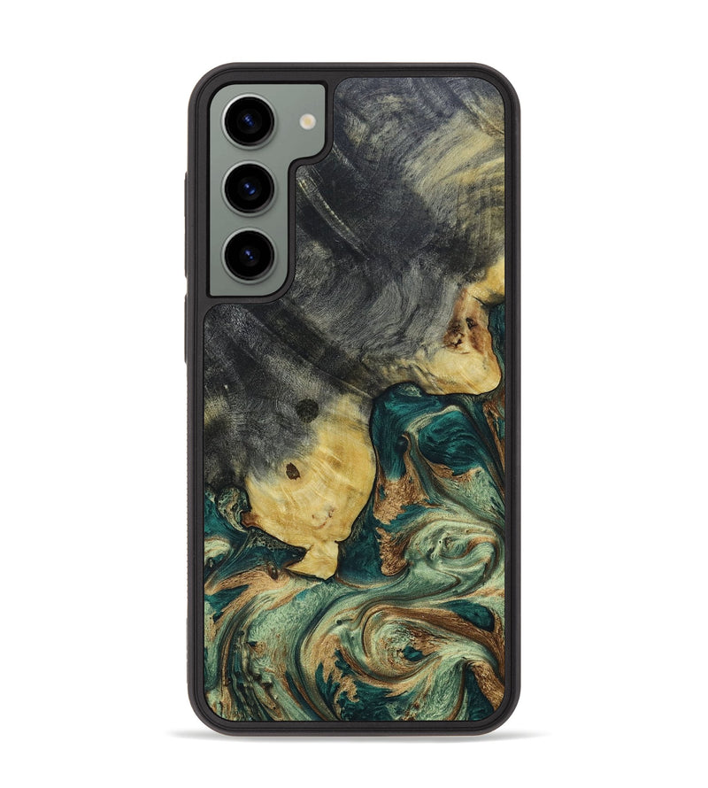 Galaxy S23 Plus Wood+Resin Phone Case - Virginia (Green, 664216)