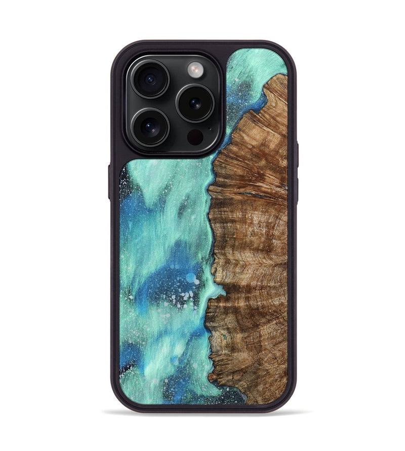 iPhone 15 Pro Wood+Resin Phone Case - Serenity (Cosmos, 664262)