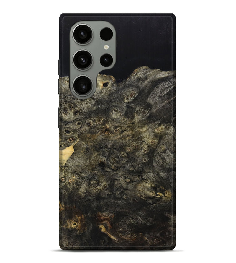 Galaxy S23 Ultra Wood+Resin Live Edge Phone Case - Dwight (Pure Black, 664331)