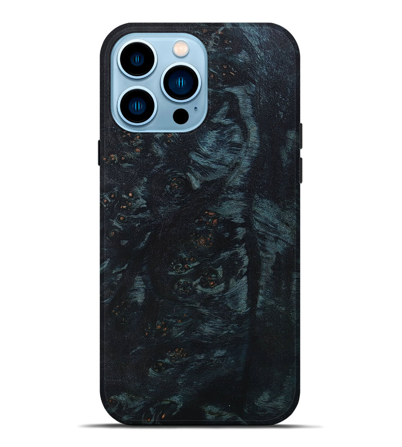 iPhone 14 Pro Max Wood+Resin Live Edge Phone Case - Ainsley (Wood Burl, 664333)