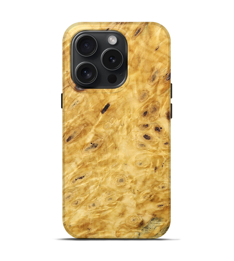 iPhone 15 Pro Wood+Resin Live Edge Phone Case - Jeffrey (Wood Burl, 664334)