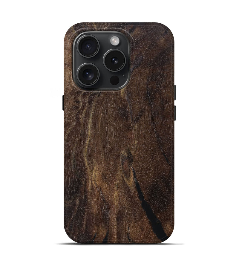 iPhone 15 Pro Wood+Resin Live Edge Phone Case - Melba (Wood Burl, 664337)