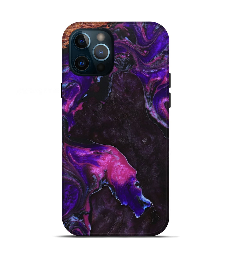 iPhone 12 Pro Wood+Resin Live Edge Phone Case - Clyde (Purple, 664346)