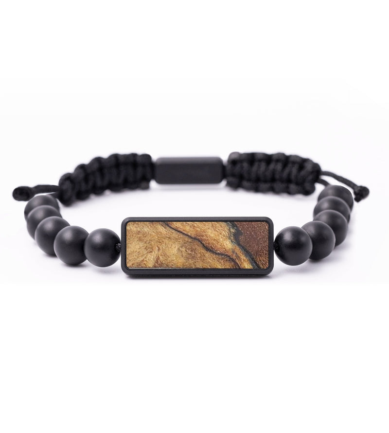 Onyx Bead Wood+Resin Bracelet - Jerome (Wood Burl, 664542)