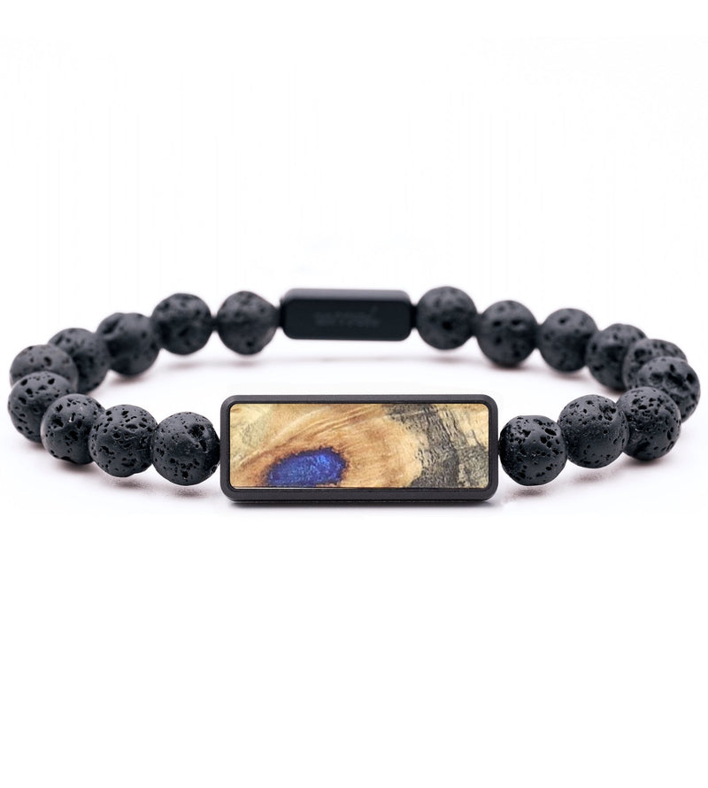 Lava Bead Wood+Resin Bracelet - Shelia (Wood Burl, 664601)
