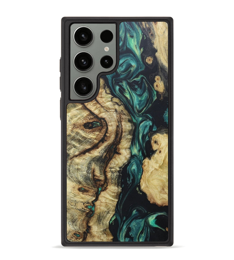 Galaxy S23 Ultra Wood+Resin Phone Case - Marilyn (Black & White, 664703)