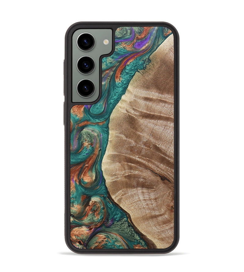 Galaxy S23 Plus Wood+Resin Phone Case - Willis (Black & White, 664711)