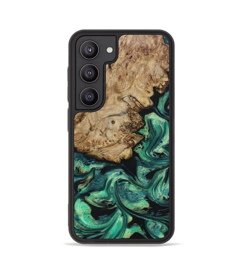 Galaxy S23 Wood+Resin Phone Case - Eva (Green, 664719)