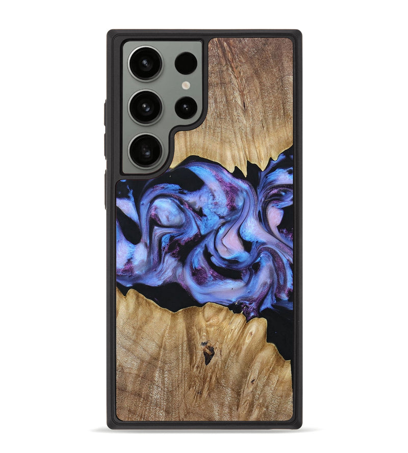 Galaxy S23 Ultra Wood+Resin Phone Case - Harvey (Purple, 664744)