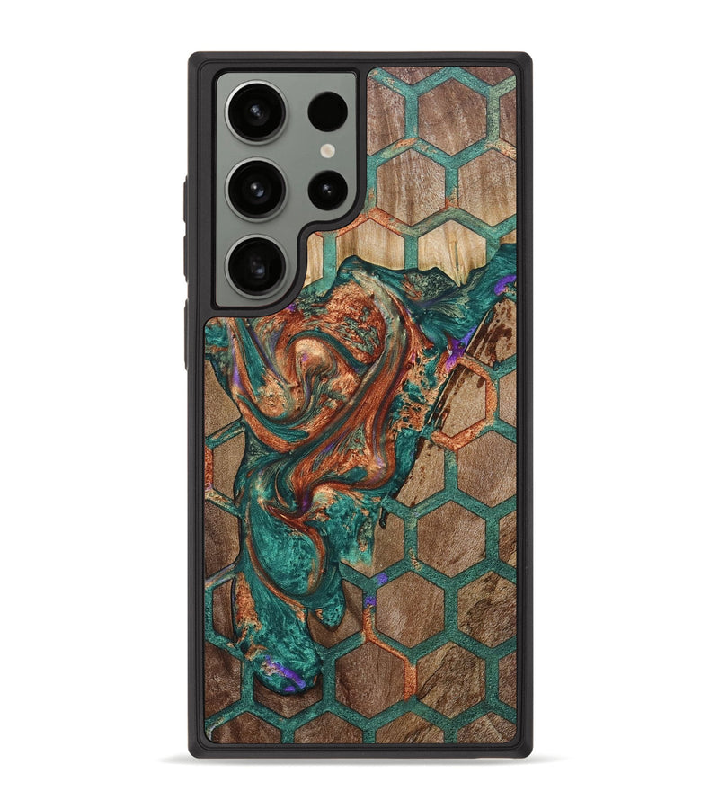 Galaxy S23 Ultra Wood+Resin Phone Case - Lacy (Pattern, 664792)