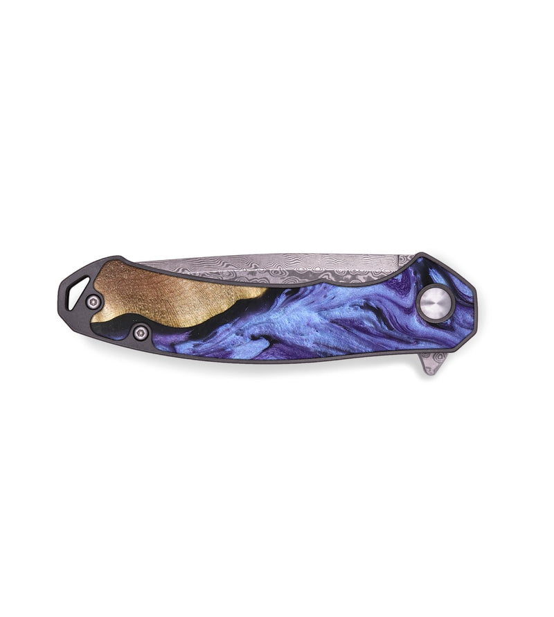 EDC Wood+Resin Pocket Knife - Meredith (Purple, 664886)