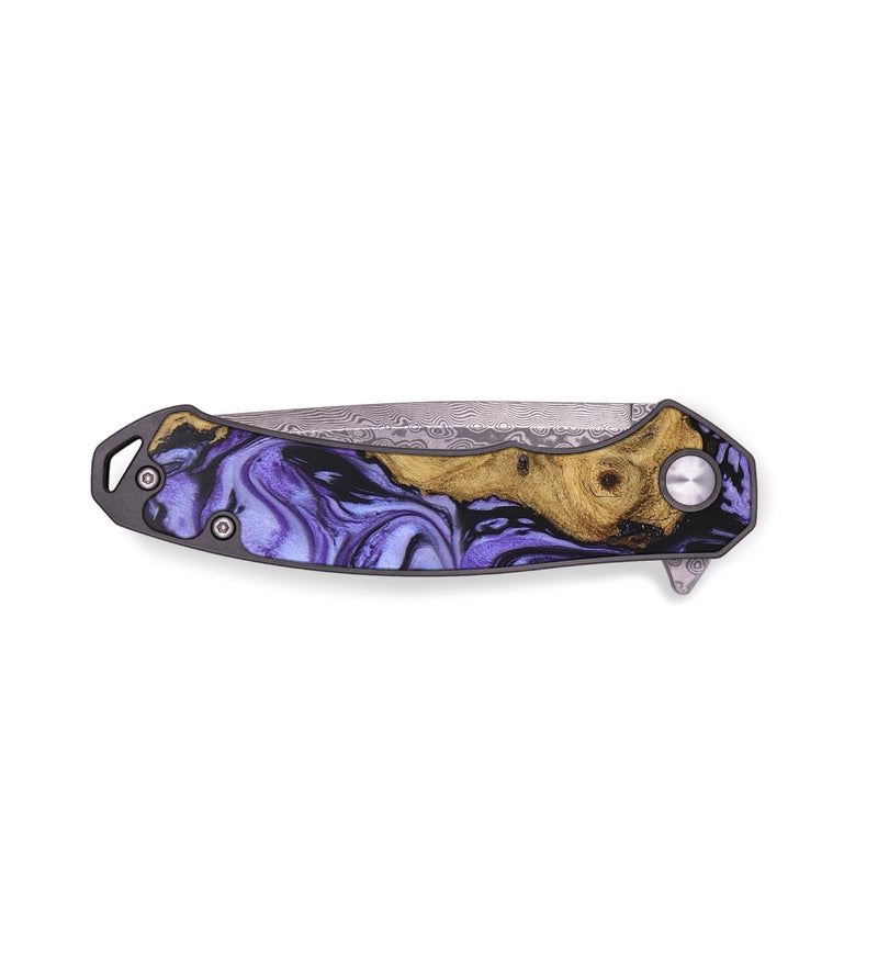 EDC Wood+Resin Pocket Knife - Carson (Purple, 664893)