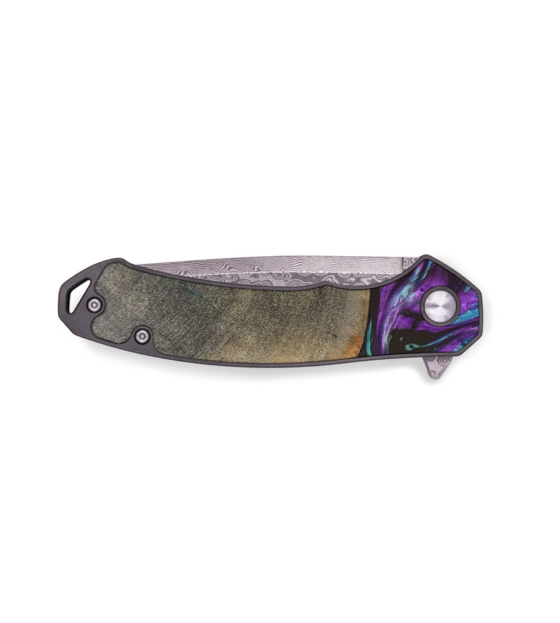 EDC Wood+Resin Pocket Knife - Juliana (Purple, 664894)