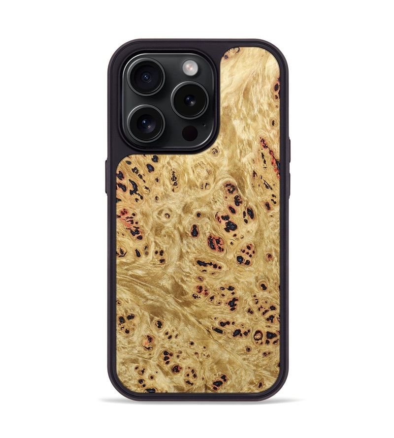 iPhone 15 Pro Wood+Resin Phone Case - Parker (Wood Burl, 664913)