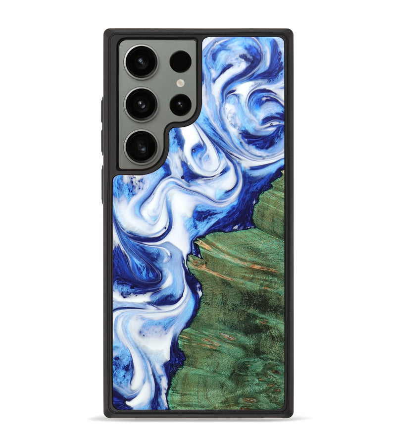 Galaxy S23 Ultra Wood+Resin Phone Case - Sydney (Blue, 664994)