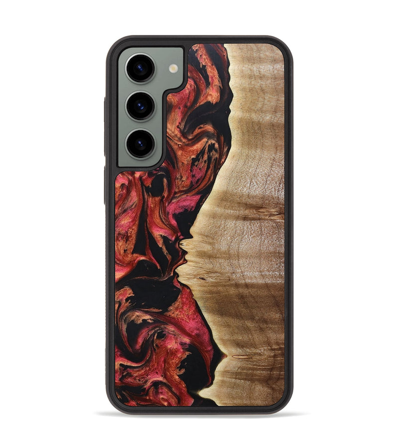 Galaxy S23 Plus Wood+Resin Phone Case - Joan (Red, 665019)