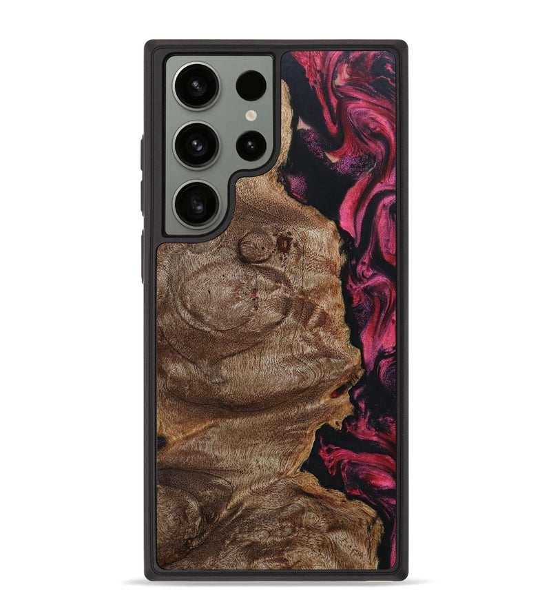 Galaxy S23 Ultra Wood+Resin Phone Case - Kizzy (Red, 665028)