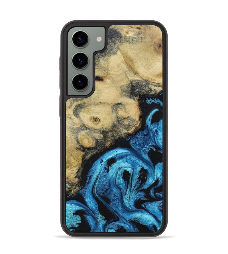 Galaxy S23 Plus Wood+Resin Phone Case - Quentin (Blue, 665047)