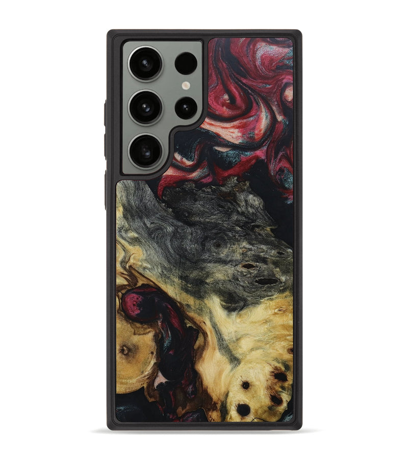 Galaxy S23 Ultra Wood+Resin Phone Case - Charlee (Red, 665103)