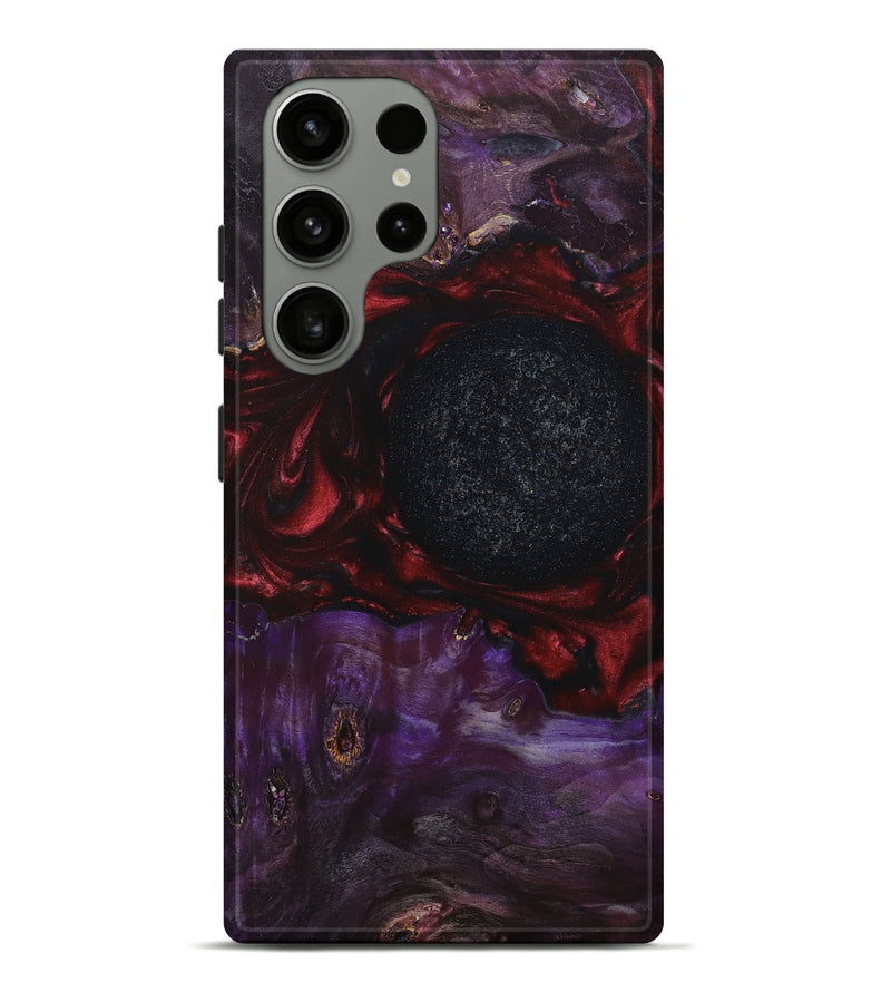 Galaxy S23 Ultra Wood+Resin Live Edge Phone Case - Leonard (Red, 665138)