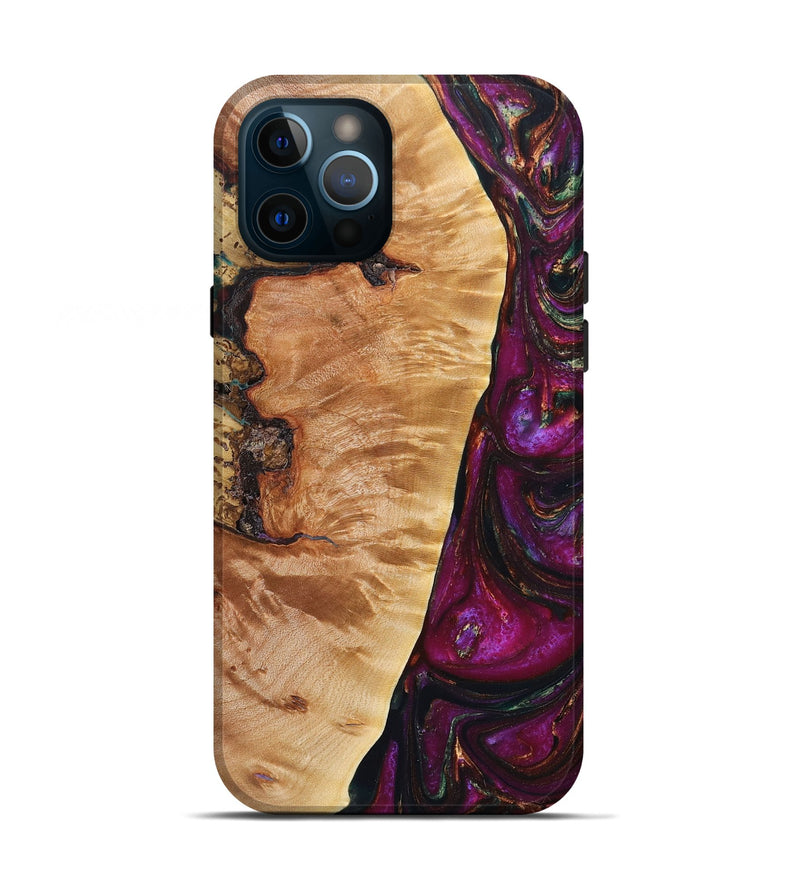 iPhone 12 Pro Wood+Resin Live Edge Phone Case - Alaia (Purple, 665142)