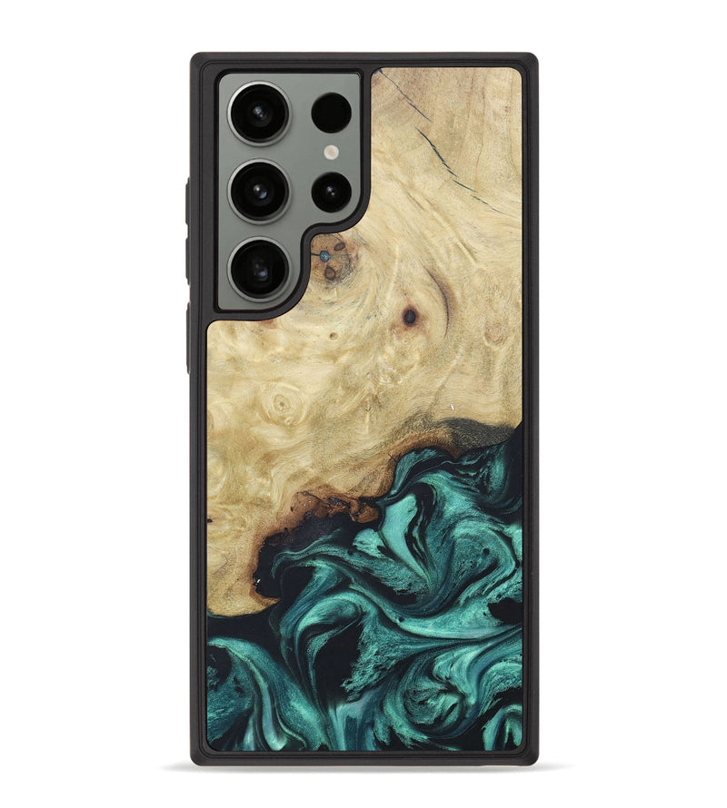 Galaxy S23 Ultra Wood+Resin Phone Case - Bradley (Green, 665213)